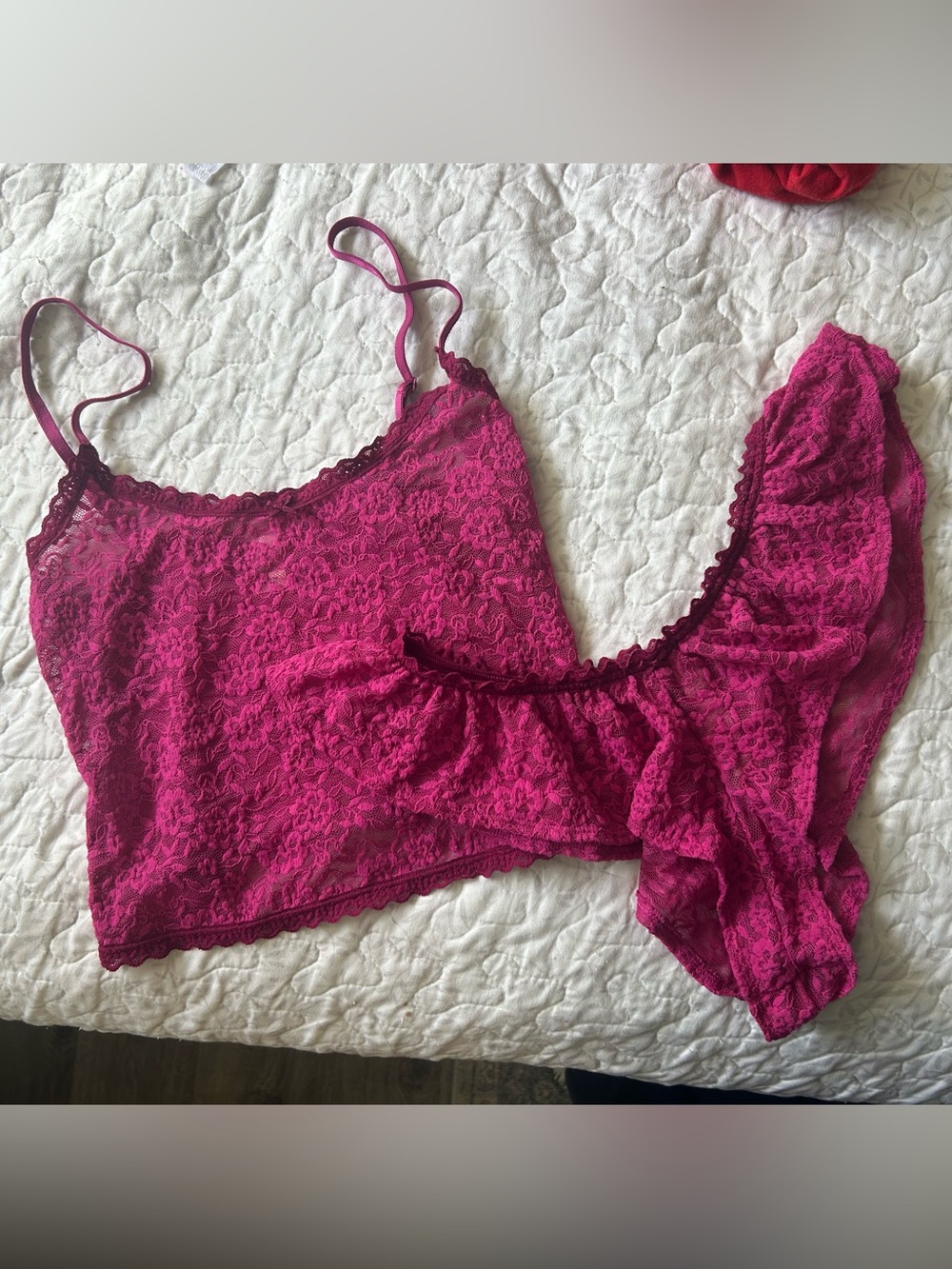 Victoria's Secret Lace Cami & Bikini Set in Fuchsia
